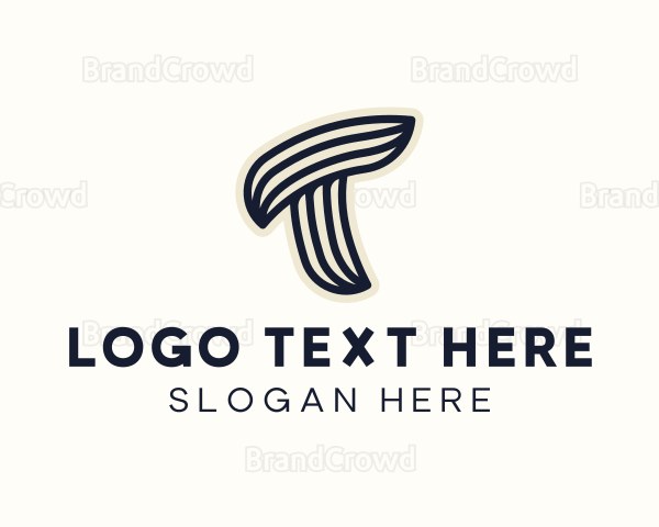 Business Stripes Letter T Logo