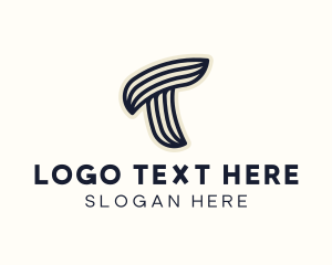 Construction - Business Stripes Letter T logo design
