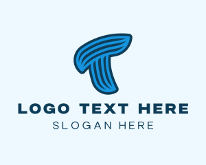 Marketing - Business Stripes Letter T logo design