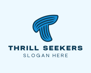 Business Stripes Letter T  logo design