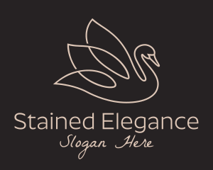 Elegant Swan Monoline logo design