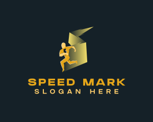 Speed Human Bolt logo design