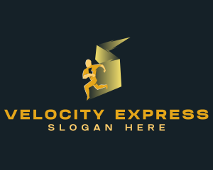 Speed Human Bolt logo design