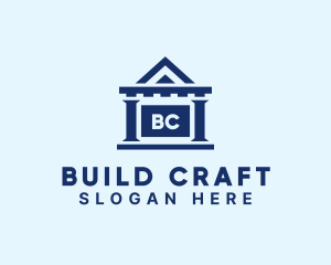 Greek Column Building  logo design