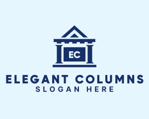 Greek Column Building  logo design