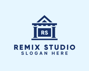 Greek Column Building  logo design