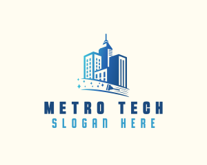 Metro - City Tower Cleaning logo design