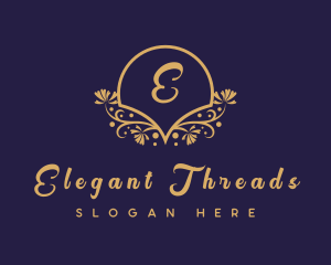 Decorative Floral Boutique logo design