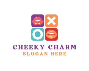 Cheeky - Kissable Lips Puzzle logo design