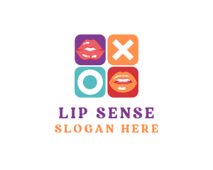 Kissable Lips Puzzle logo design