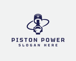 Piston - Piston Automotive Mechanic logo design