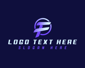 Esport - Digital Tech Letter F logo design