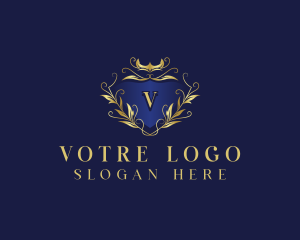 Wreath - Organic Ornament Luxury logo design