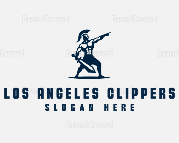 Strong Gladiator Warrior Logo