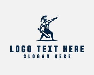 Sword - Strong Gladiator Warrior logo design