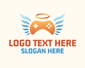 Angelic - Holy Angel Gamepad logo design