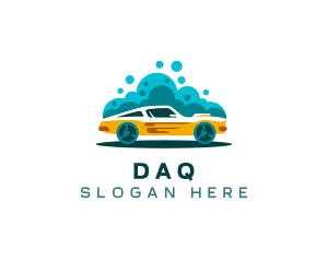 Disinfection - Auto Car Wash Bubbles logo design
