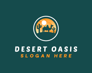 Camel - Desert Camel Cactus logo design