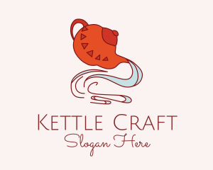 Kettle - Teapot Pouring Water logo design