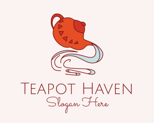 Teapot - Teapot Pouring Water logo design