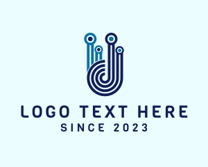 Tech - Circuit Technology Letter D logo design