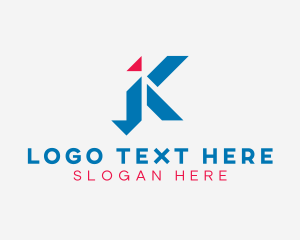 Geometric - Geometric Technology Letter K logo design