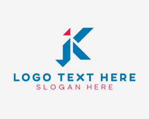 Agency - Geometric Technology Letter K logo design