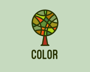 Colorful Fall Tree  Logo