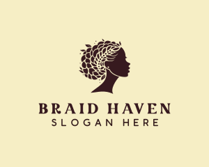 Braids - Woman Hairstyle Salon logo design