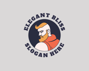 Barbarian - Beard Man Grooming logo design