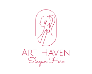 Women Apparel Line Art  logo design