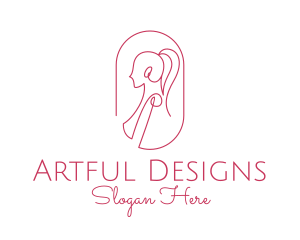 Women Apparel Line Art  logo design