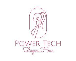 Lady - Women Apparel Line Art logo design