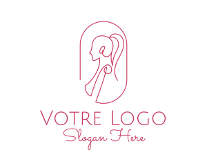 Relaxation - Women Apparel Line Art logo design