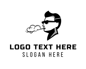 Snapback - Sunglasses Smoking Guy logo design