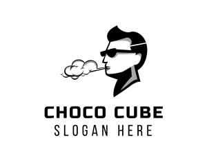 Sunglasses - Sunglasses Smoking Guy logo design