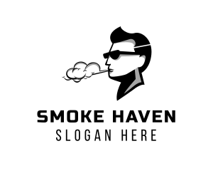 Sunglasses Smoking Boss logo design