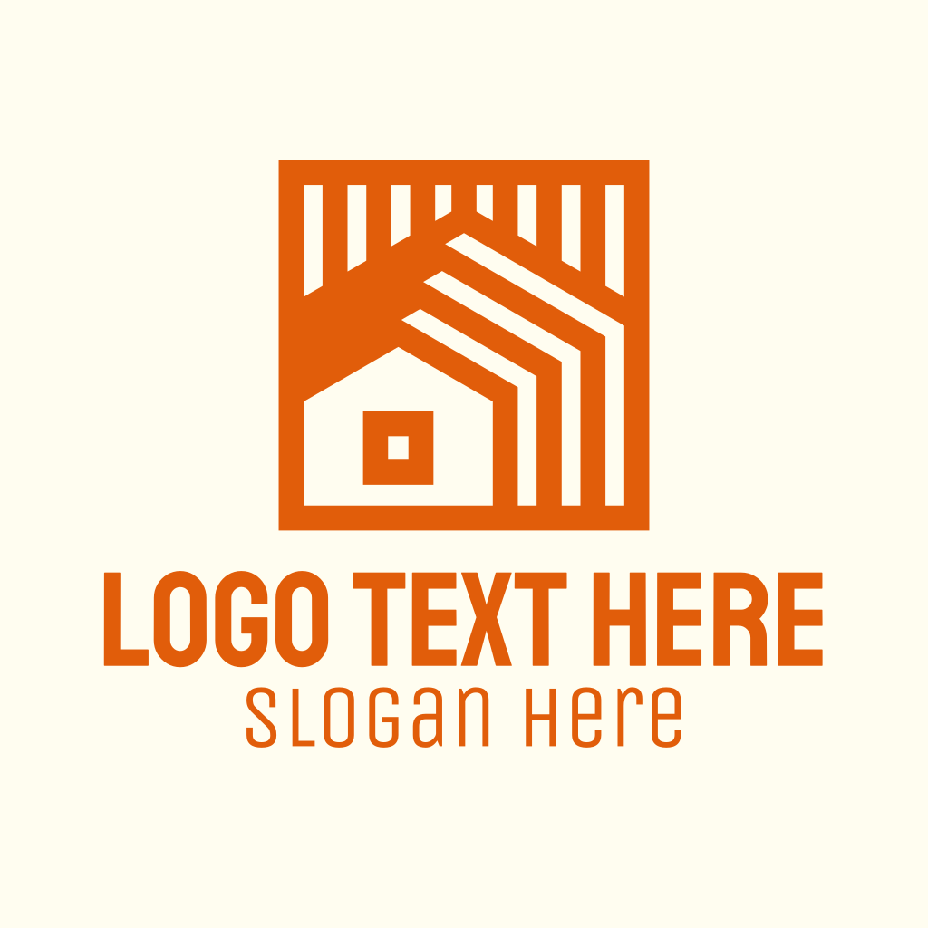  Minimalist  Orange House  Logo  BrandCrowd Logo  Maker