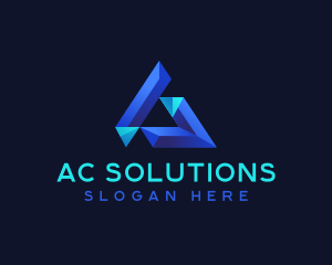 Professional Geometric Triangle logo design