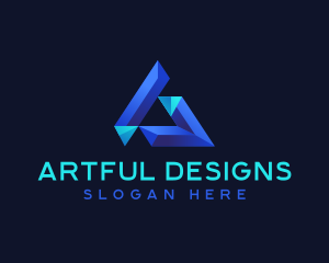 Professional Geometric Triangle logo design