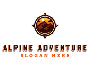 Alpine - Outdoor Alpine Compass logo design