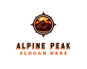 Alpine - Outdoor Alpine Compass logo design