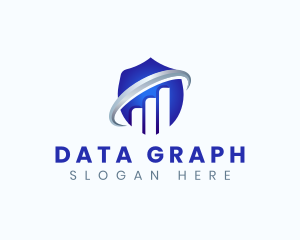 Shield Graph Chart logo design