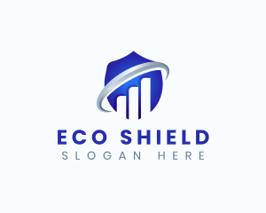 Shield Graph Chart logo design