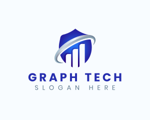 Graph - Shield Graph Chart logo design