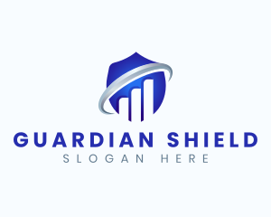 Shield Graph Chart logo design