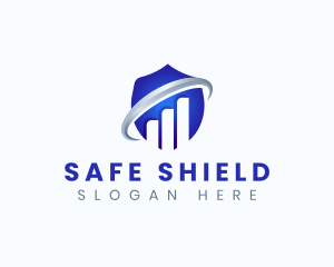 Shield Graph Chart logo design