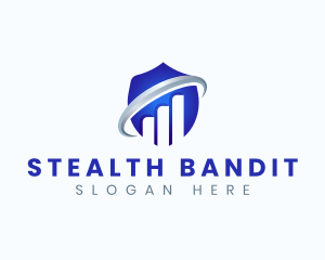 Shield Graph Chart logo design