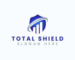 Shield Graph Chart logo design