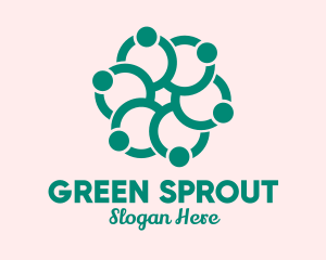 Green Flower Spa  logo design